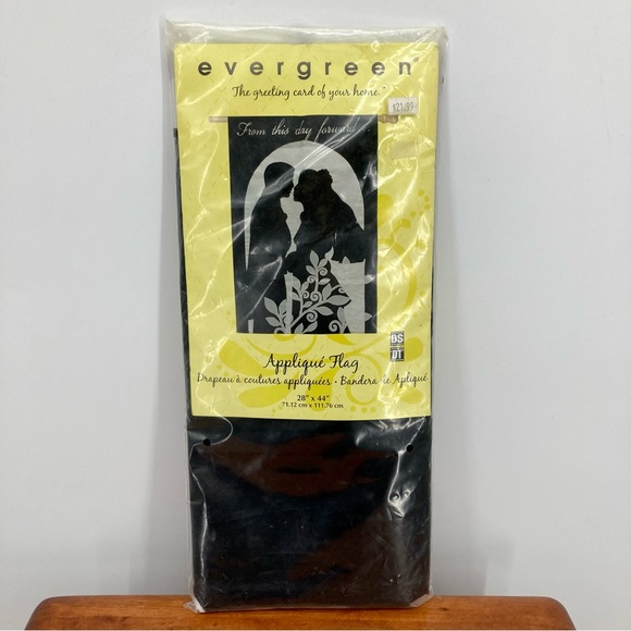 ❤️‍🔥 (5/20) NWT Evergreen Appliqué Wedding Flag - Picture 2 of 4